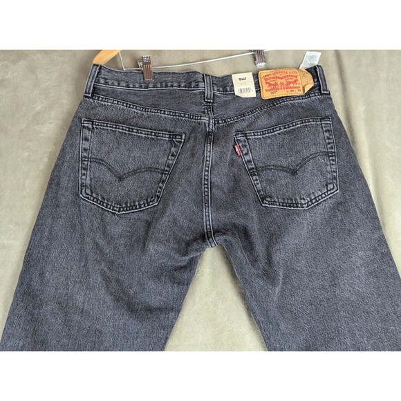 Levis 501 Original Fit Jeans Straight Leg Button Fly 100% Cotton Black SZ 34/32 - Picture 5 of 10